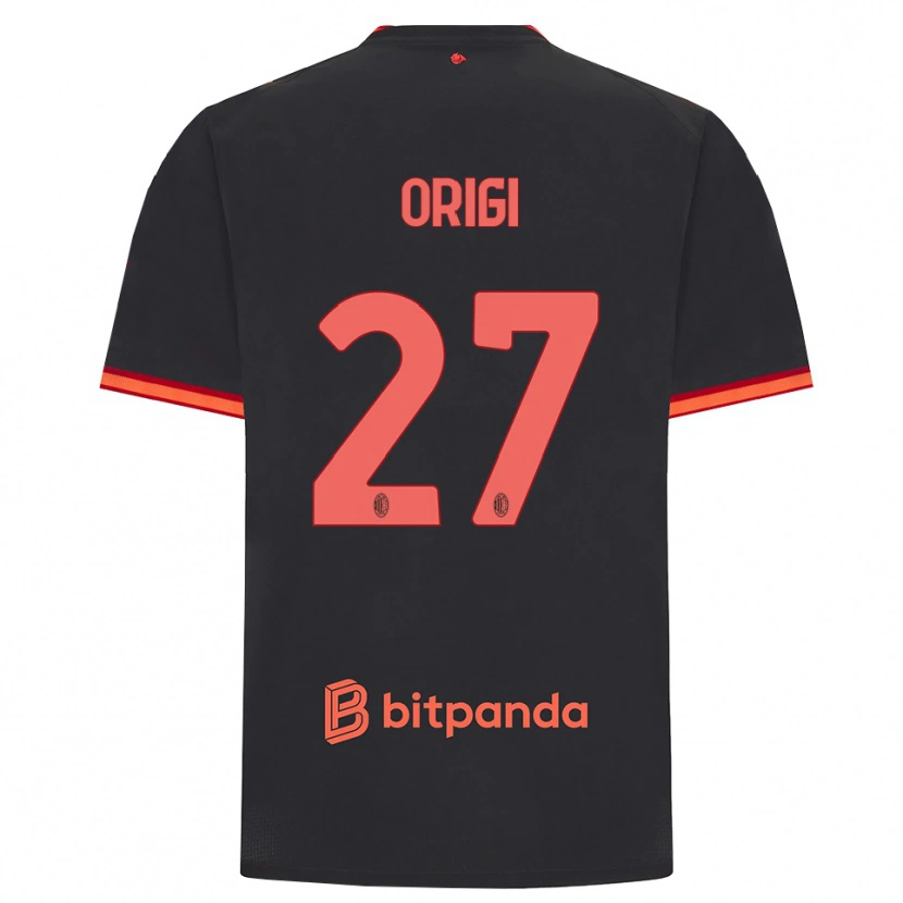 Danxen Heren Divock Origi #27 Zwart Rood Thuisshirt Derde Tenue 2026/27 T-Shirt