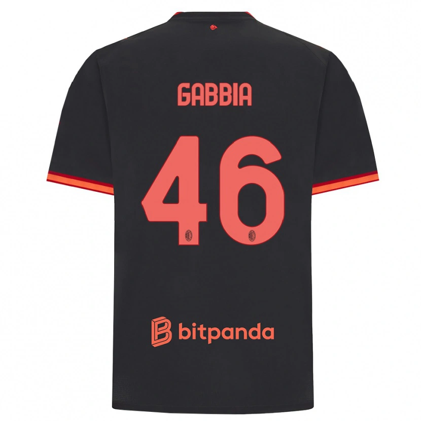 Danxen Heren Matteo Gabbia #46 Zwart Rood Thuisshirt Derde Tenue 2026/27 T-Shirt