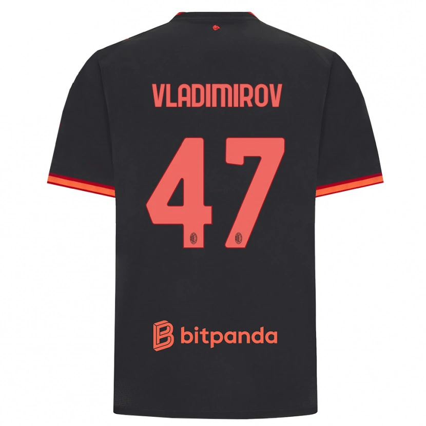 Danxen Heren Valeri Vladimirov #47 Zwart Rood Thuisshirt Derde Tenue 2026/27 T-Shirt
