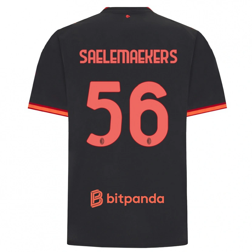 Danxen Heren Alexis Saelemaekers #56 Zwart Rood Thuisshirt Derde Tenue 2026/27 T-Shirt