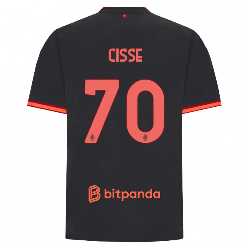 Danxen Heren Alphadjo Cissè #70 Zwart Rood Thuisshirt Derde Tenue 2026/27 T-Shirt