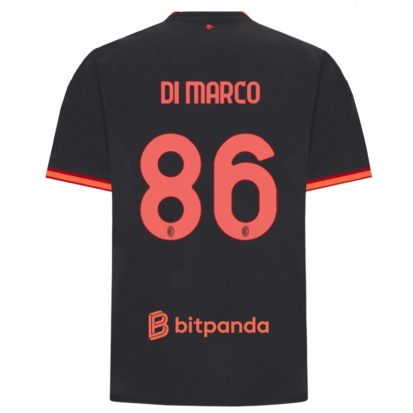 Danxen Heren Luca Di Marco #86 Zwart Rood Thuisshirt Derde Tenue 2026/27 T-Shirt