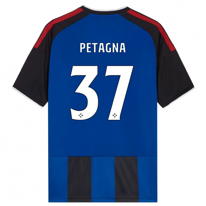 Danxen Heren Andrea Petagna #37 Zwart Rood Wit Blauw Thuisshirt Thuistenue 2026/27 T-Shirt