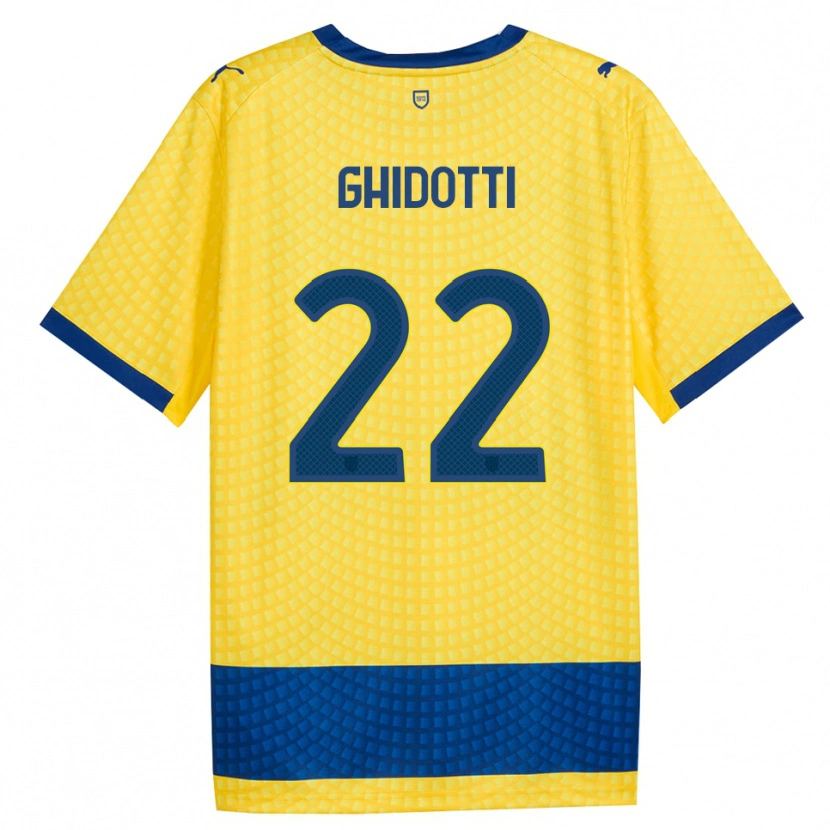 Danxen Heren Simone Ghidotti #22 Geel Blauw Zwart Uitshirt Uittenue 2026/27 T-Shirt
