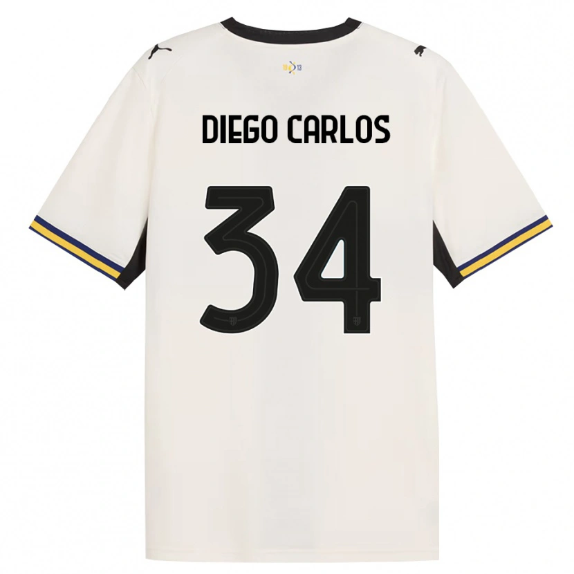 Danxen Heren Diego Carlos #34 Off-White Zwart Geel Thuisshirt Thuistenue 2026/27 T-Shirt
