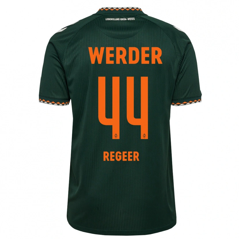 Danxen Dames Youri Regeer #44 Donkergroen Oranje Wit Uitshirt Uittenue 2026/27 T-Shirt