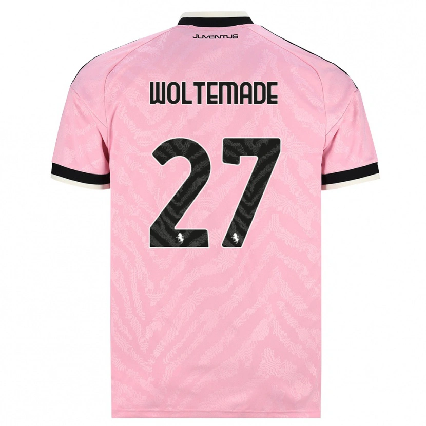 Danxen Dames Nick Woltemade #27 Roze Zwart Uitshirt Uittenue 2026/27 T-Shirt