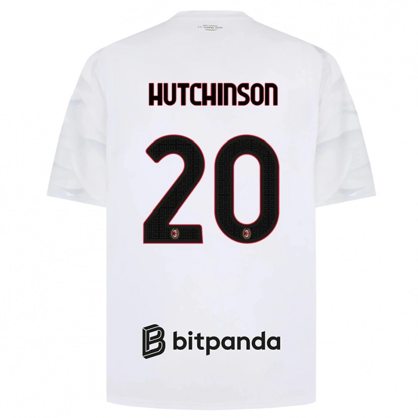 Danxen Dames Omari Hutchinson #20 Wit Rood Zwart Uitshirt Uittenue 2026/27 T-Shirt