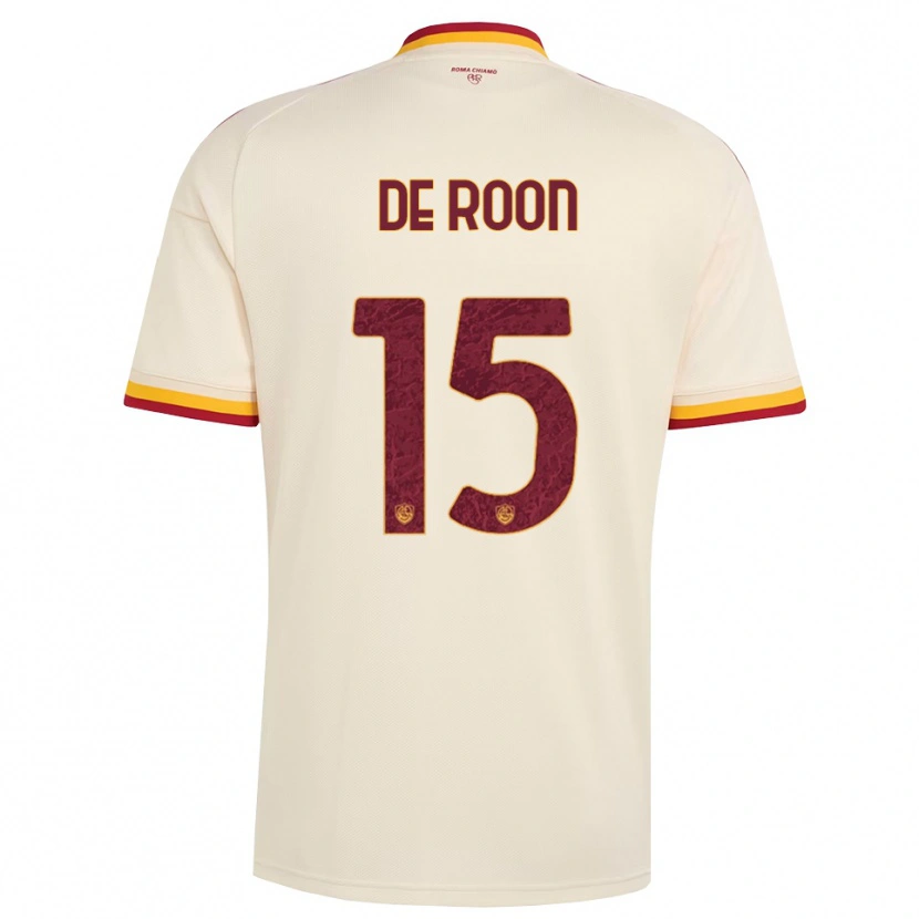 Danxen Dames Marten De Roon #15 Champagne Rood Geel Uitshirt Uittenue 2026/27 T-Shirt