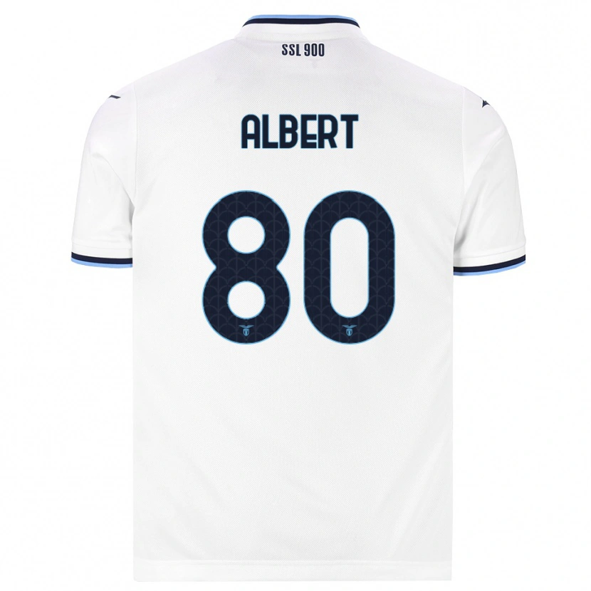 Danxen Dames Albert Gudmundsson #80 Wit Marineblauw Uitshirt Uittenue 2026/27 T-Shirt