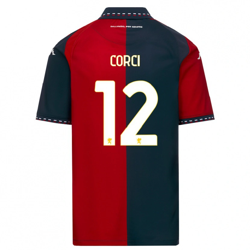 Danxen Dames Tommaso Corci #12 Rood Zwart Wit Thuisshirt Thuistenue 2026/27 T-Shirt