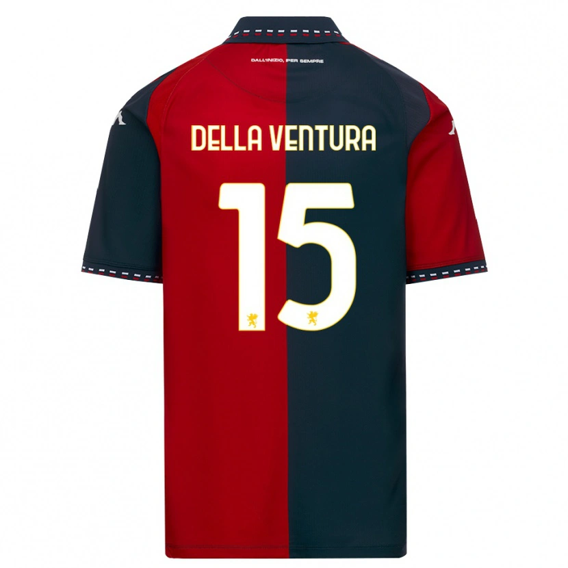 Danxen Dames Lorenzo Della Ventura #15 Rood Zwart Wit Thuisshirt Thuistenue 2026/27 T-Shirt