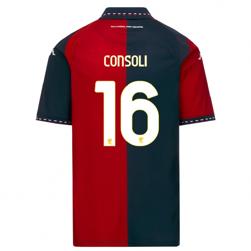 Danxen Dames Alessandro Consoli #16 Rood Zwart Wit Thuisshirt Thuistenue 2026/27 T-Shirt