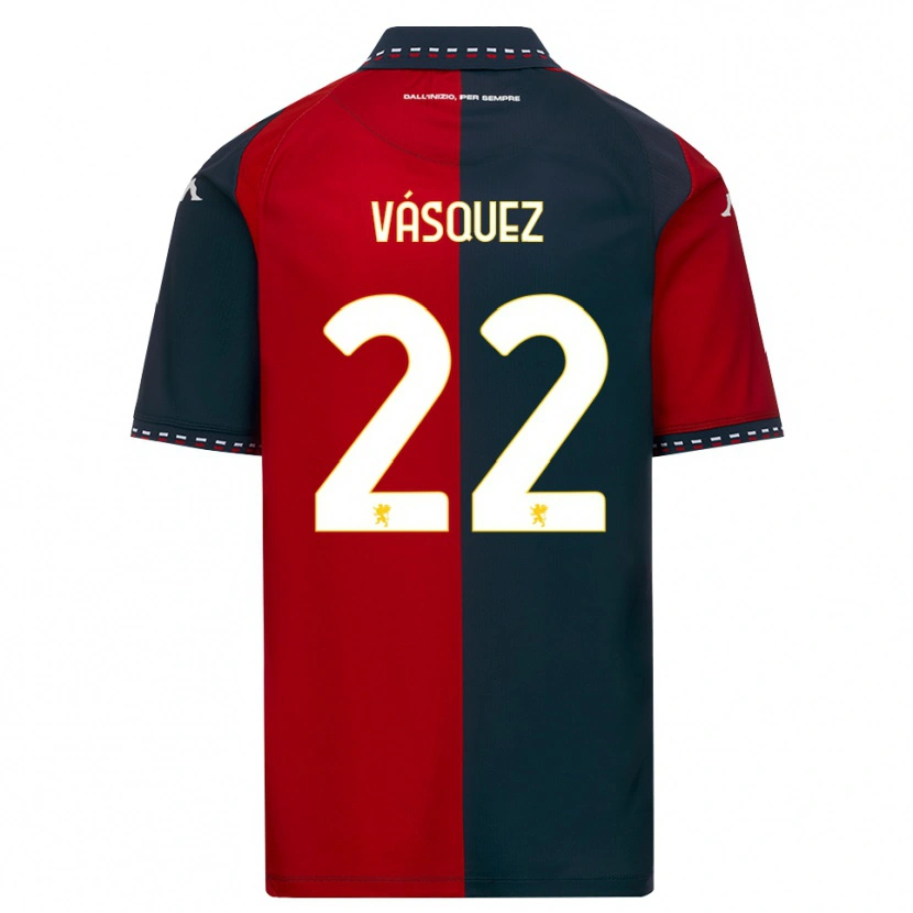 Danxen Dames Johan Vásquez #22 Rood Zwart Wit Thuisshirt Thuistenue 2026/27 T-Shirt