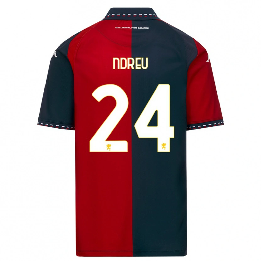 Danxen Dames Rikardo Ndreu #24 Rood Zwart Wit Thuisshirt Thuistenue 2026/27 T-Shirt