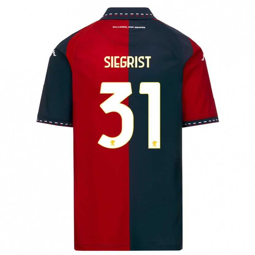 Danxen Dames Benjamin Siegrist #31 Rood Zwart Wit Thuisshirt Thuistenue 2026/27 T-Shirt