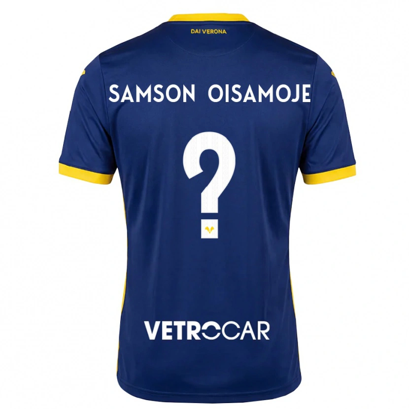 Danxen Dames Junior Samson Oisamoje #0 Koninklijk Blauw Geel Wit Thuisshirt Thuistenue 2026/27 T-Shirt