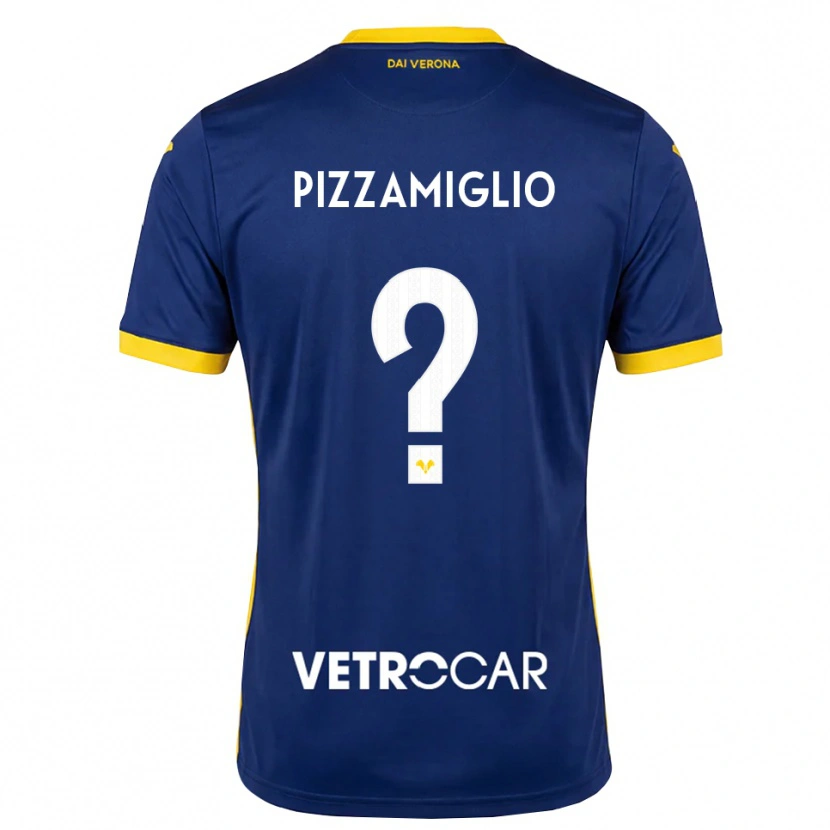 Danxen Dames Gianmaria Pizzamiglio #0 Koninklijk Blauw Geel Wit Thuisshirt Thuistenue 2026/27 T-Shirt