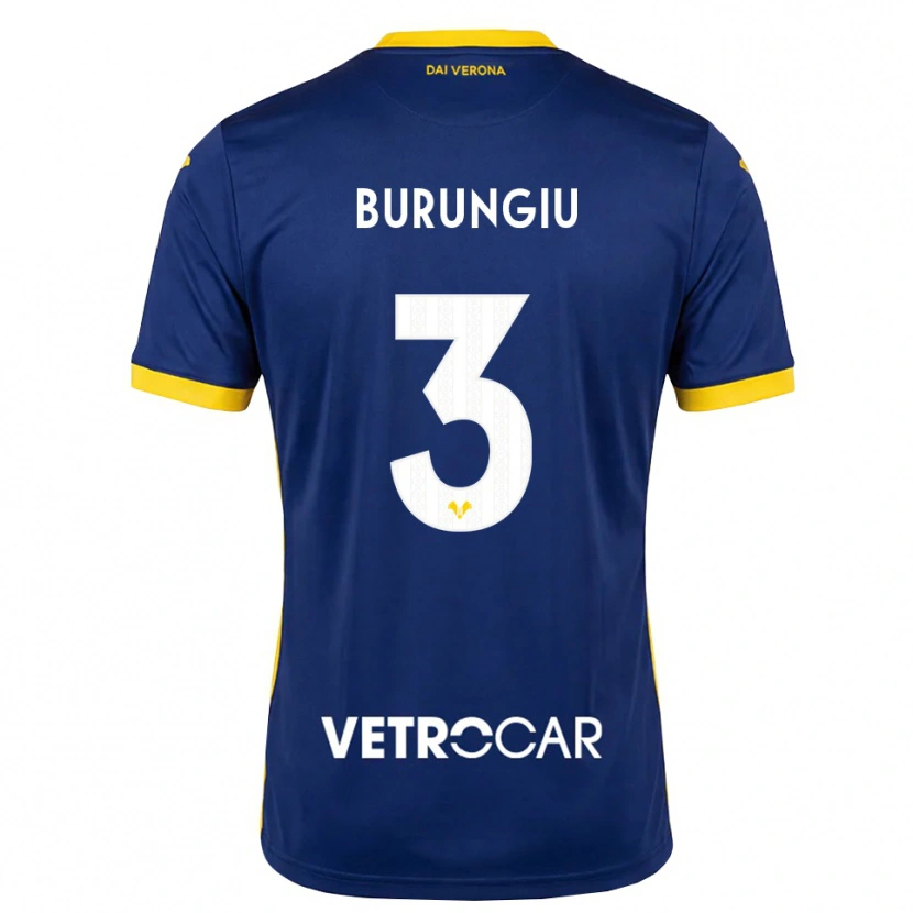 Danxen Dames Luca Burungiu #3 Koninklijk Blauw Geel Wit Thuisshirt Thuistenue 2026/27 T-Shirt