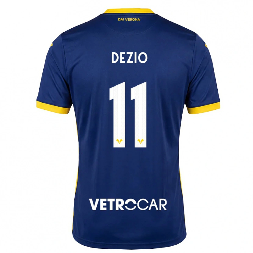 Danxen Dames Alessandro Dezio #11 Koninklijk Blauw Geel Wit Thuisshirt Thuistenue 2026/27 T-Shirt