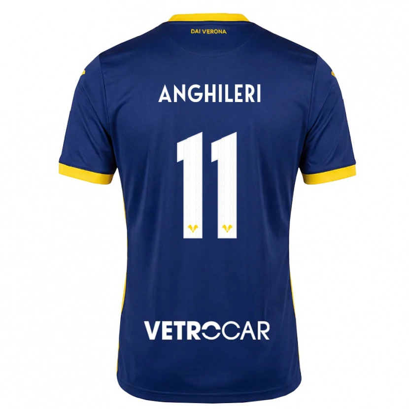 Danxen Dames Federica Anghileri #11 Koninklijk Blauw Geel Wit Thuisshirt Thuistenue 2026/27 T-Shirt