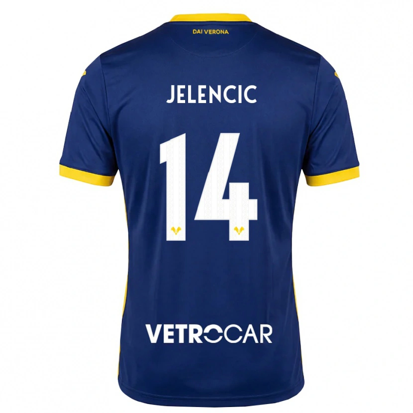 Danxen Dames Ana Jelencic #14 Koninklijk Blauw Geel Wit Thuisshirt Thuistenue 2026/27 T-Shirt