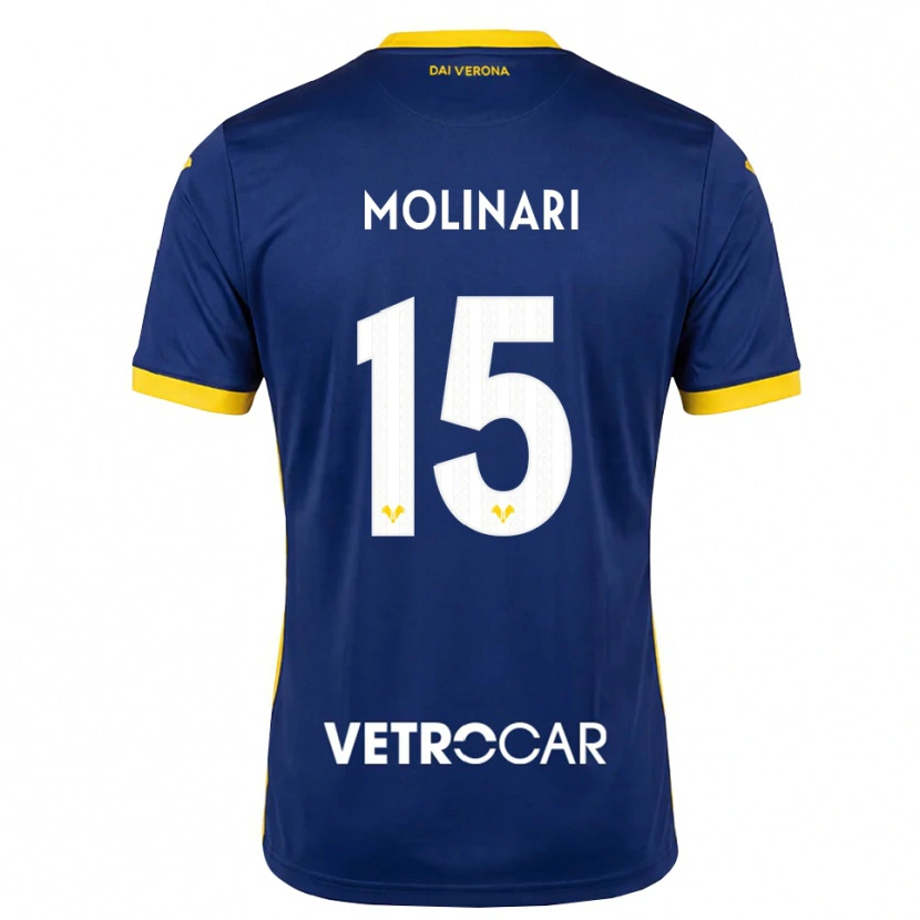 Danxen Dames Gabriele Molinari #15 Koninklijk Blauw Geel Wit Thuisshirt Thuistenue 2026/27 T-Shirt