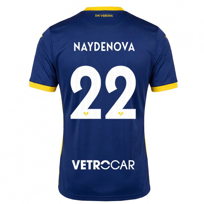 Danxen Dames Ivana Naydenova #22 Koninklijk Blauw Geel Wit Thuisshirt Thuistenue 2026/27 T-Shirt