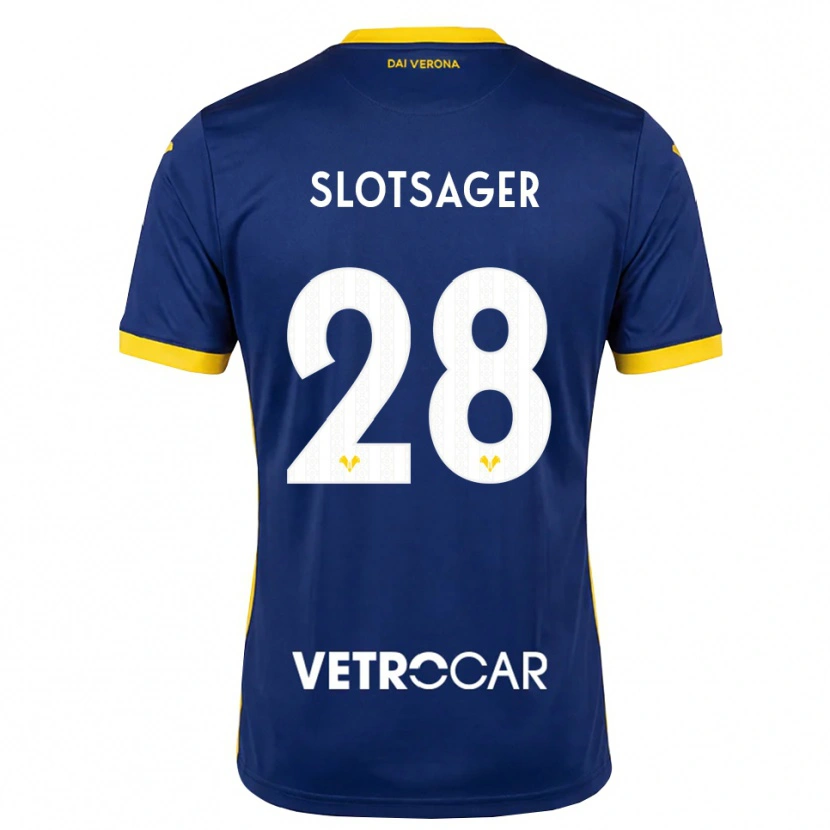 Danxen Dames Tobias Slotsager #28 Koninklijk Blauw Geel Wit Thuisshirt Thuistenue 2026/27 T-Shirt