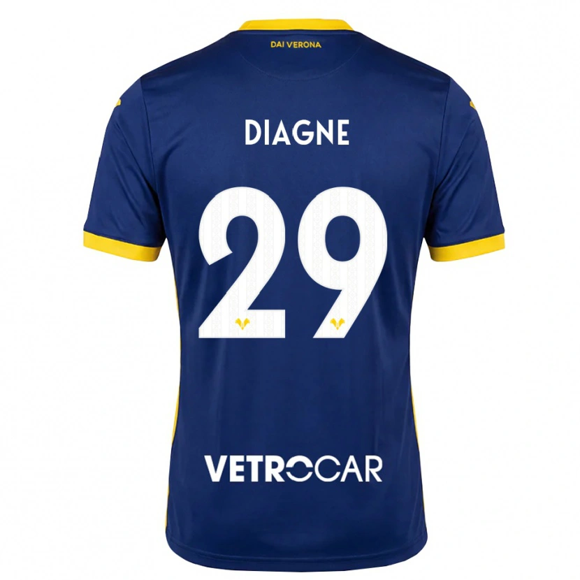 Danxen Dames Baye Diagne #29 Koninklijk Blauw Geel Wit Thuisshirt Thuistenue 2026/27 T-Shirt