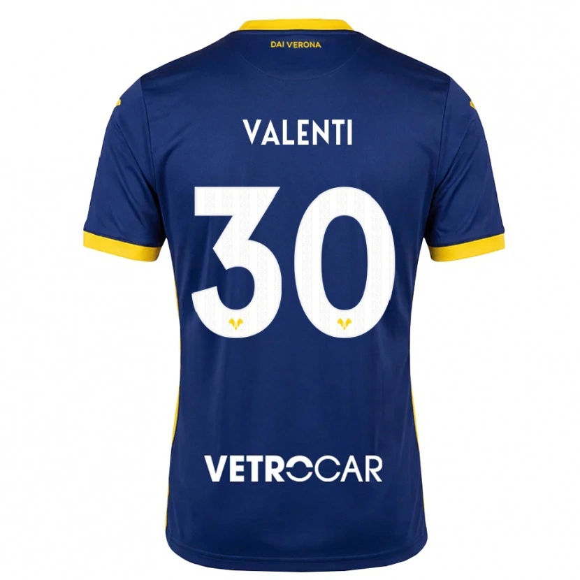 Danxen Dames Francesco Valenti #30 Koninklijk Blauw Geel Wit Thuisshirt Thuistenue 2026/27 T-Shirt