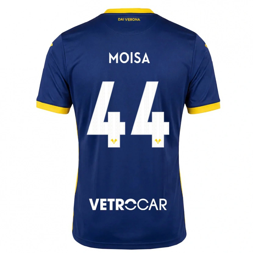 Danxen Dames Davide Moisa #44 Koninklijk Blauw Geel Wit Thuisshirt Thuistenue 2026/27 T-Shirt