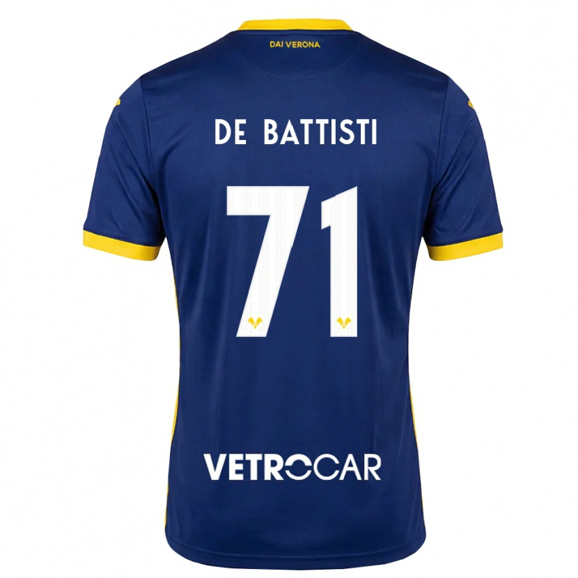 Danxen Dames Davide De Battisti #71 Koninklijk Blauw Geel Wit Thuisshirt Thuistenue 2026/27 T-Shirt