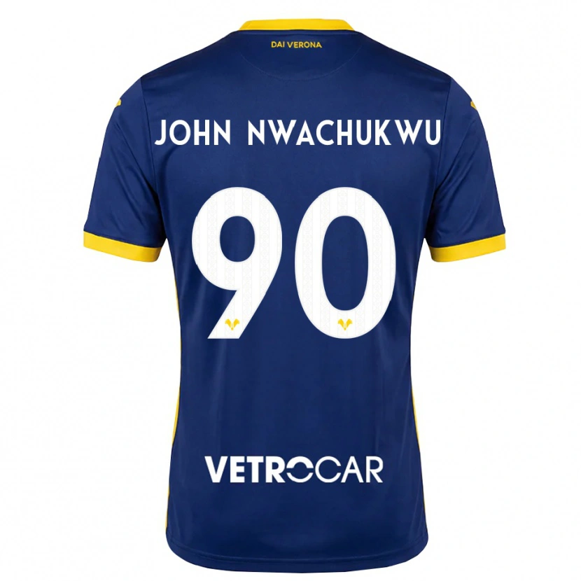 Danxen Dames Samuel John Nwachukwu #90 Koninklijk Blauw Geel Wit Thuisshirt Thuistenue 2026/27 T-Shirt