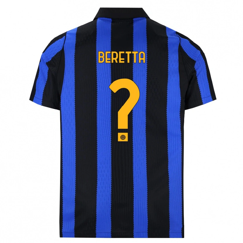Danxen Dames Emanuele Beretta #0 Zwart Blauw Geel Thuisshirt Thuistenue 2026/27 T-Shirt