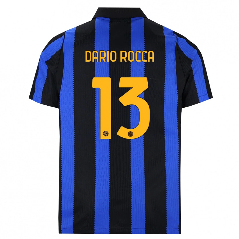 Danxen Dames Edoardo Dario Rocca #13 Zwart Blauw Geel Thuisshirt Thuistenue 2026/27 T-Shirt