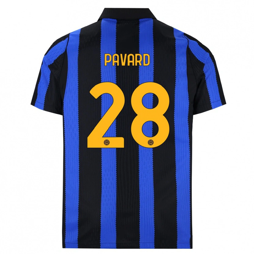 Danxen Dames Benjamin Pavard #28 Zwart Blauw Geel Thuisshirt Thuistenue 2026/27 T-Shirt