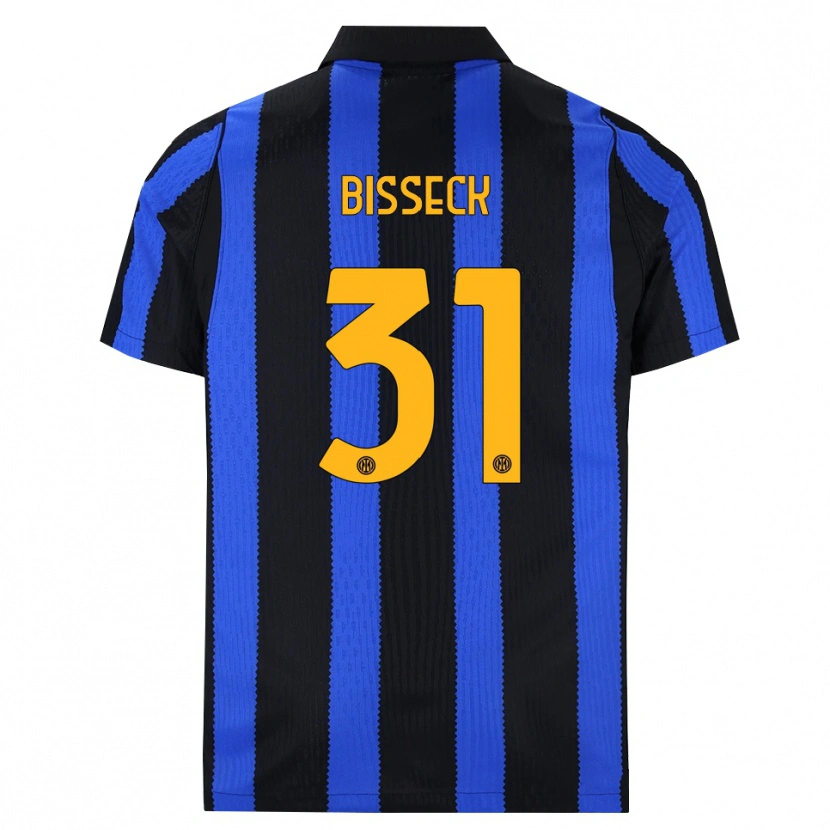Danxen Dames Yann Bisseck #31 Zwart Blauw Geel Thuisshirt Thuistenue 2026/27 T-Shirt