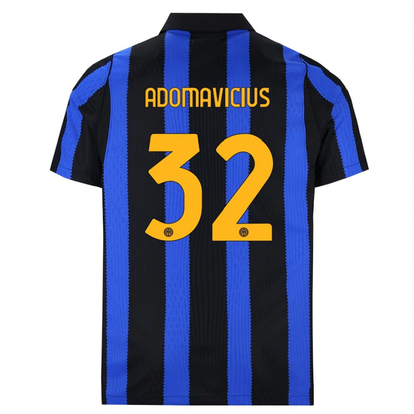 Danxen Dames Henrikas Adomavičius #32 Zwart Blauw Geel Thuisshirt Thuistenue 2026/27 T-Shirt