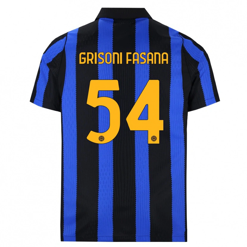 Danxen Dames Marco Grisoni Fasana #54 Zwart Blauw Geel Thuisshirt Thuistenue 2026/27 T-Shirt