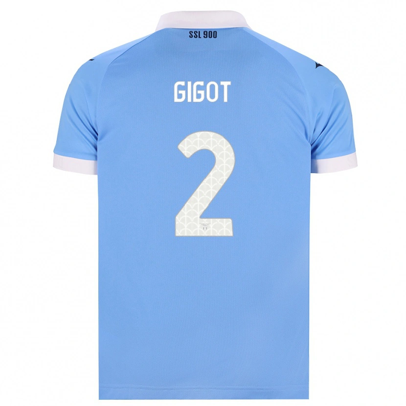 Danxen Dames Samuel Gigot #2 Hemelsblauw Zwart Wit Thuisshirt Thuistenue 2026/27 T-Shirt