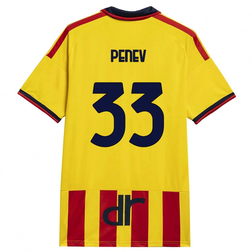 Danxen Dames Plamen Penev #33 Geel Rood Thuisshirt Thuistenue 2026/27 T-Shirt