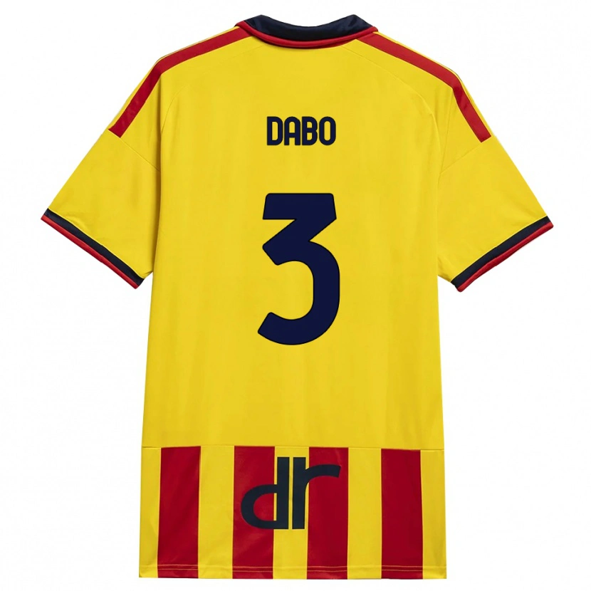 Danxen Dames Ismael Dabo #3 Geel Rood Thuisshirt Thuistenue 2026/27 T-Shirt