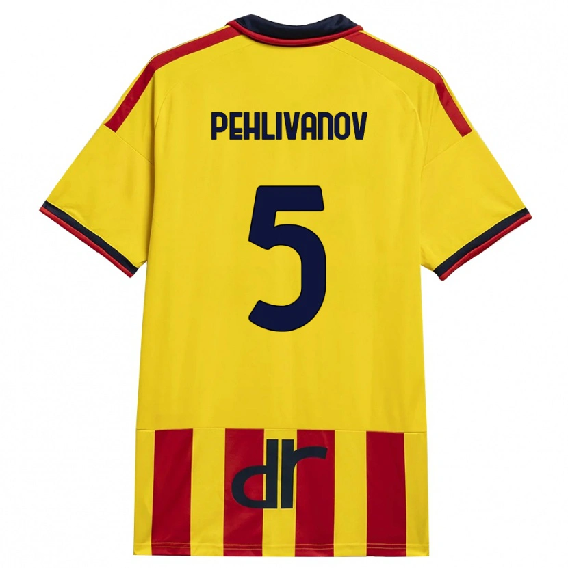 Danxen Dames Cristian Pehlivanov #5 Geel Rood Thuisshirt Thuistenue 2026/27 T-Shirt