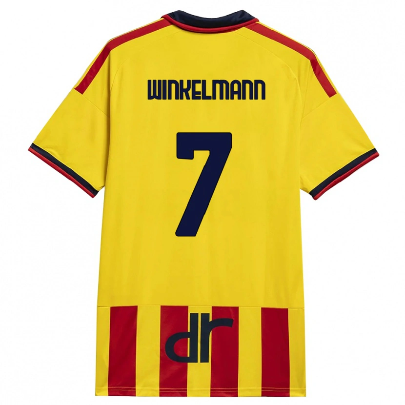 Danxen Dames Till Winkelmann #7 Geel Rood Thuisshirt Thuistenue 2026/27 T-Shirt