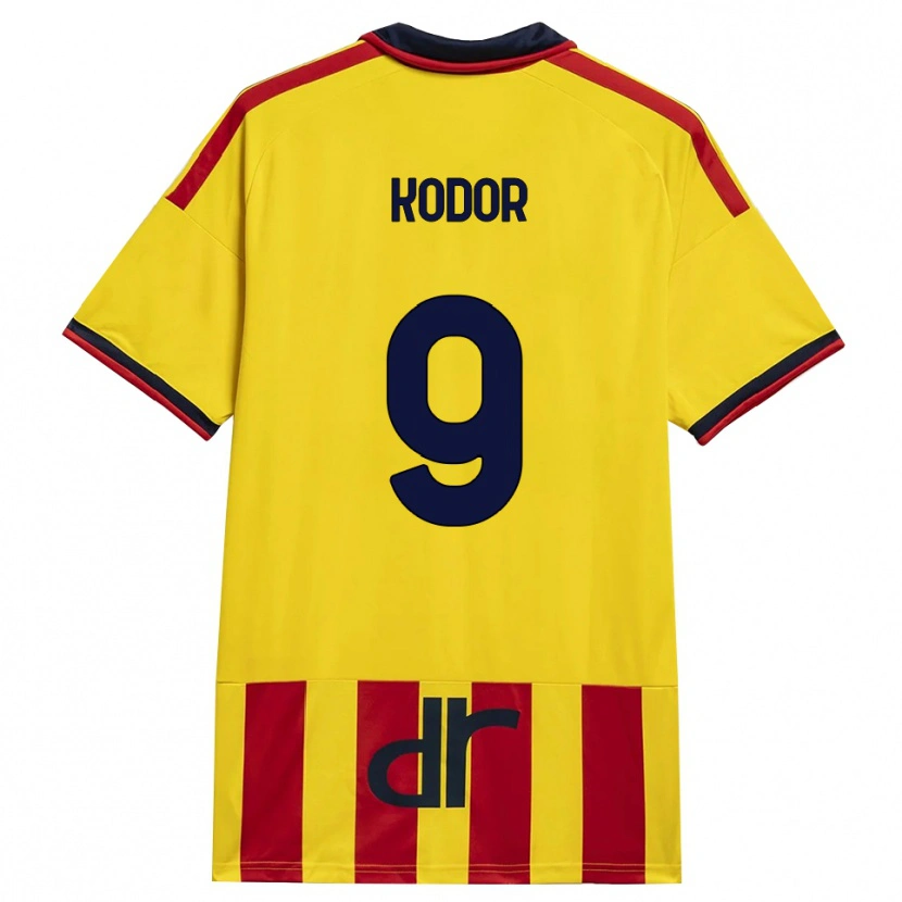 Danxen Dames Jason Kodor #9 Geel Rood Thuisshirt Thuistenue 2026/27 T-Shirt