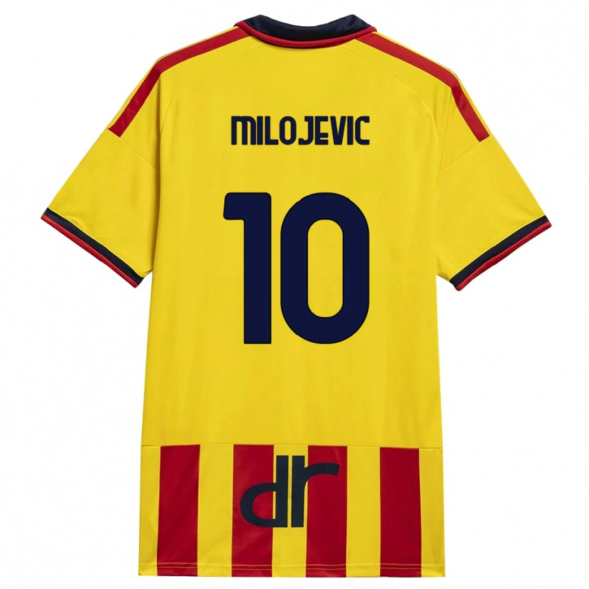 Danxen Dames Nemanja Milojevic #10 Geel Rood Thuisshirt Thuistenue 2026/27 T-Shirt