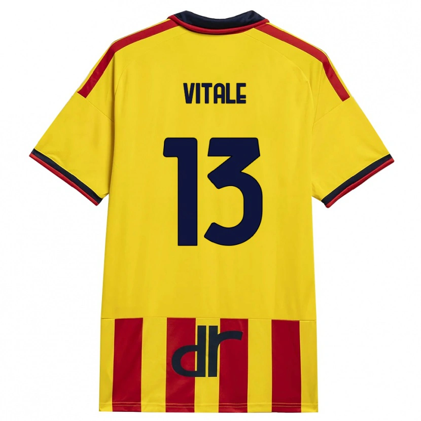 Danxen Dames Leonardo Vitale #13 Geel Rood Thuisshirt Thuistenue 2026/27 T-Shirt
