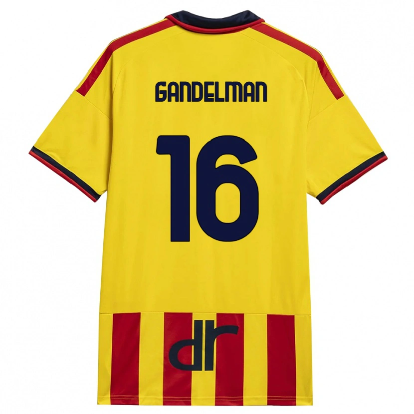 Danxen Dames Omri Gandelman #16 Geel Rood Thuisshirt Thuistenue 2026/27 T-Shirt