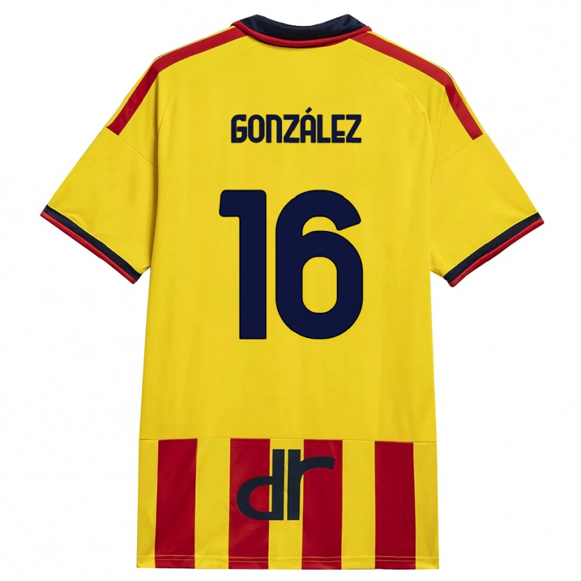 Danxen Dames Joan González #16 Geel Rood Thuisshirt Thuistenue 2026/27 T-Shirt
